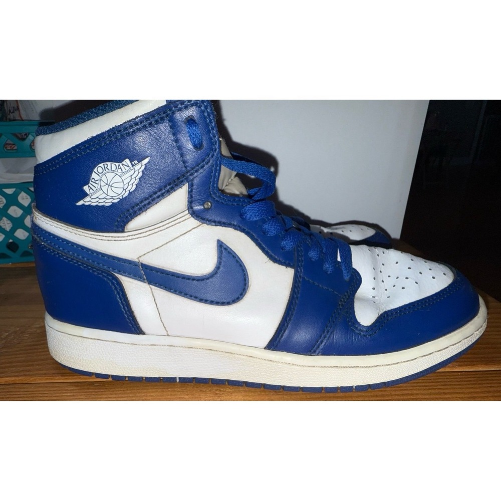 Nike Air Jordan 1 Storm Blue Hightop Retro Sneakers Size 5.5Y